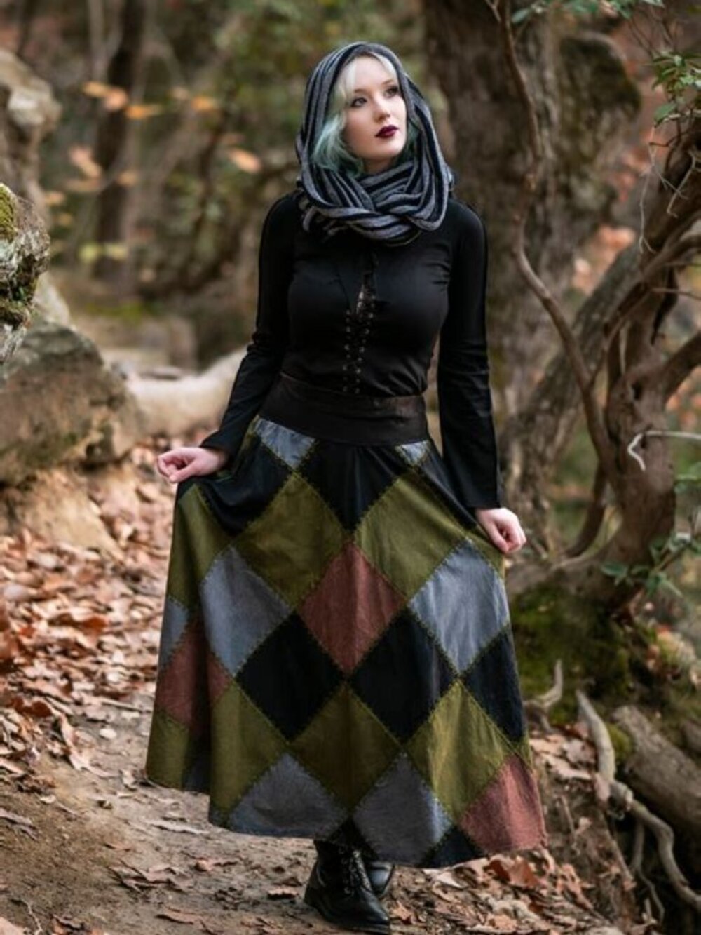 Dark Cottage Patchwork maxi dress - s/m